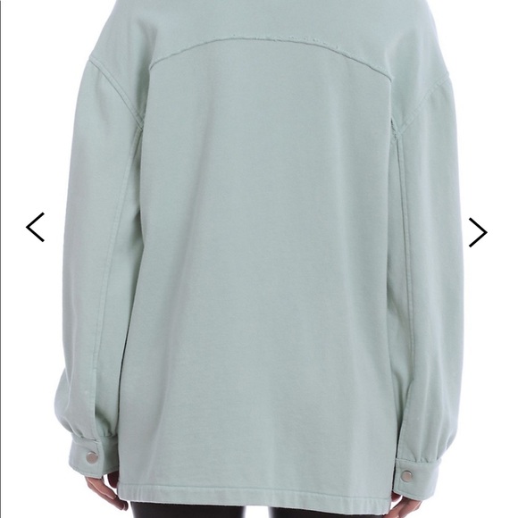Avec Les Filles, Oversized Shacket, Mint Green, XS but fits oversized - Picture 2 of 6